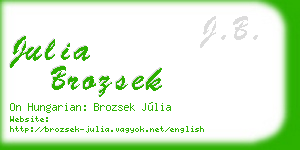 julia brozsek business card